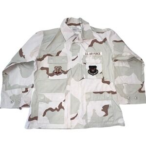UNICOR US Air Force Desert Camouflage Combat Coat Large Regular Tan Vintage